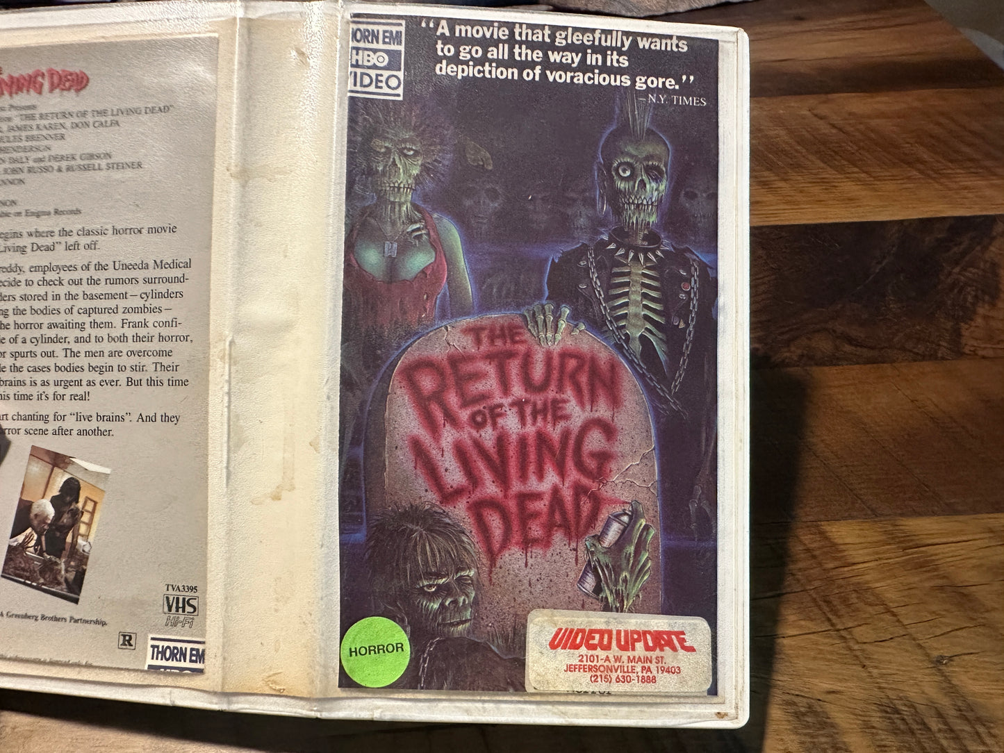 The Return Of The Living Dead VHS-Original Thorn EMI HBO Video-Cut Box