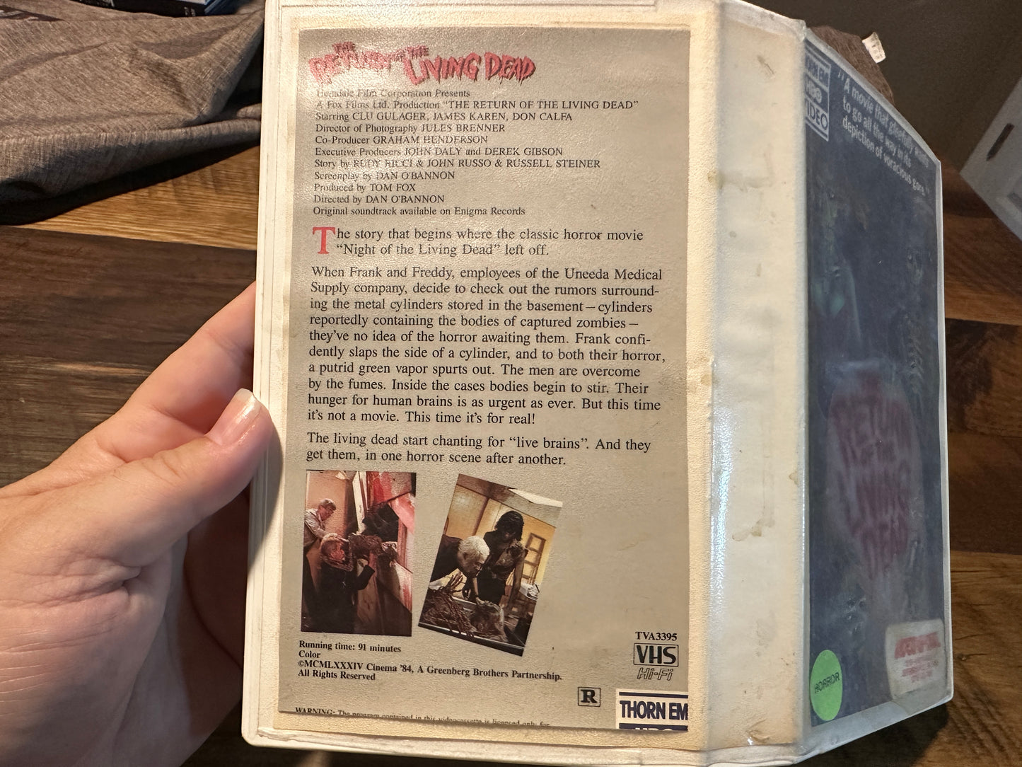 The Return Of The Living Dead VHS-Original Thorn EMI HBO Video-Cut Box