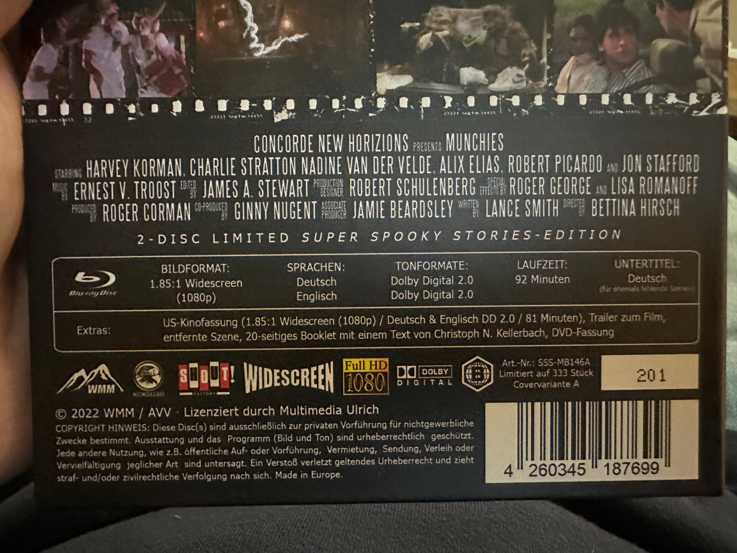 Munchies (Blu ray, WMM, Cover A, Mediabook, Region B, 333 Made, OOP)