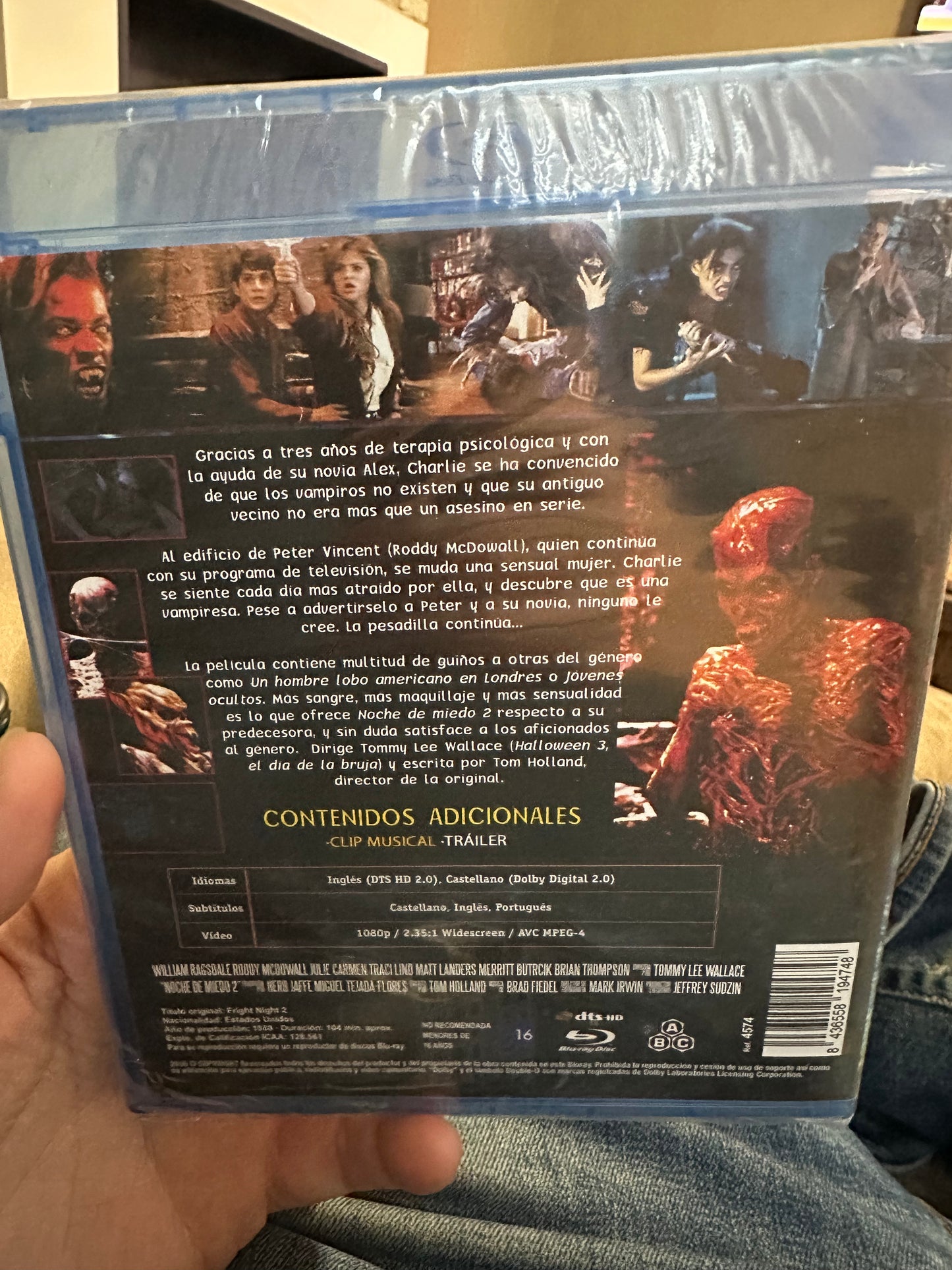 Fright Night Part 2 1988 Blu ray-Official Spain Import-Region Free-NEW