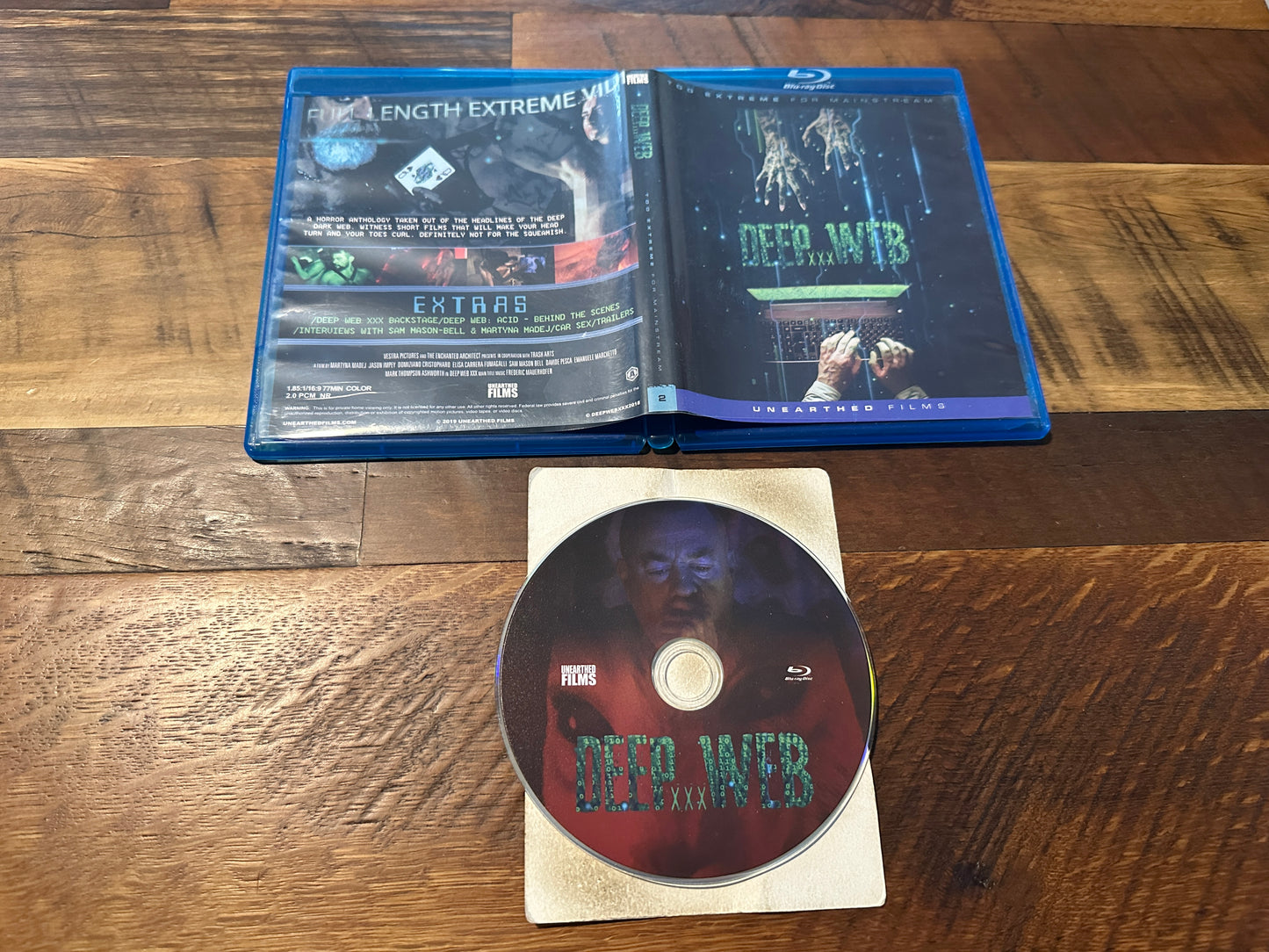 Deep Web XXX (Blu ray, Unearthed Films, Too Extreme For Main)