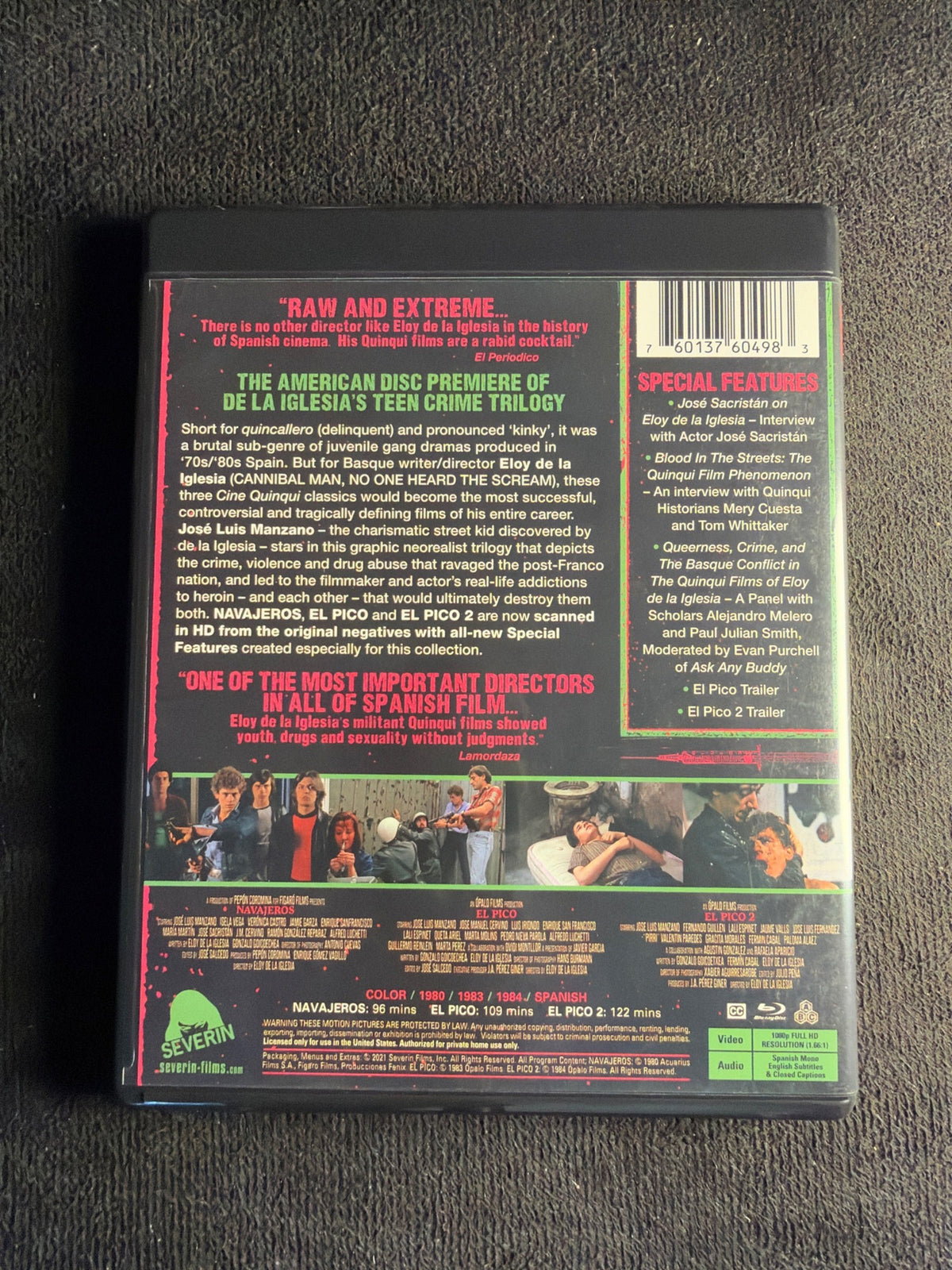 Eloy De La Iglesia's Quinqui Collection (Blu-ray, Severin Films, 3 Movies)