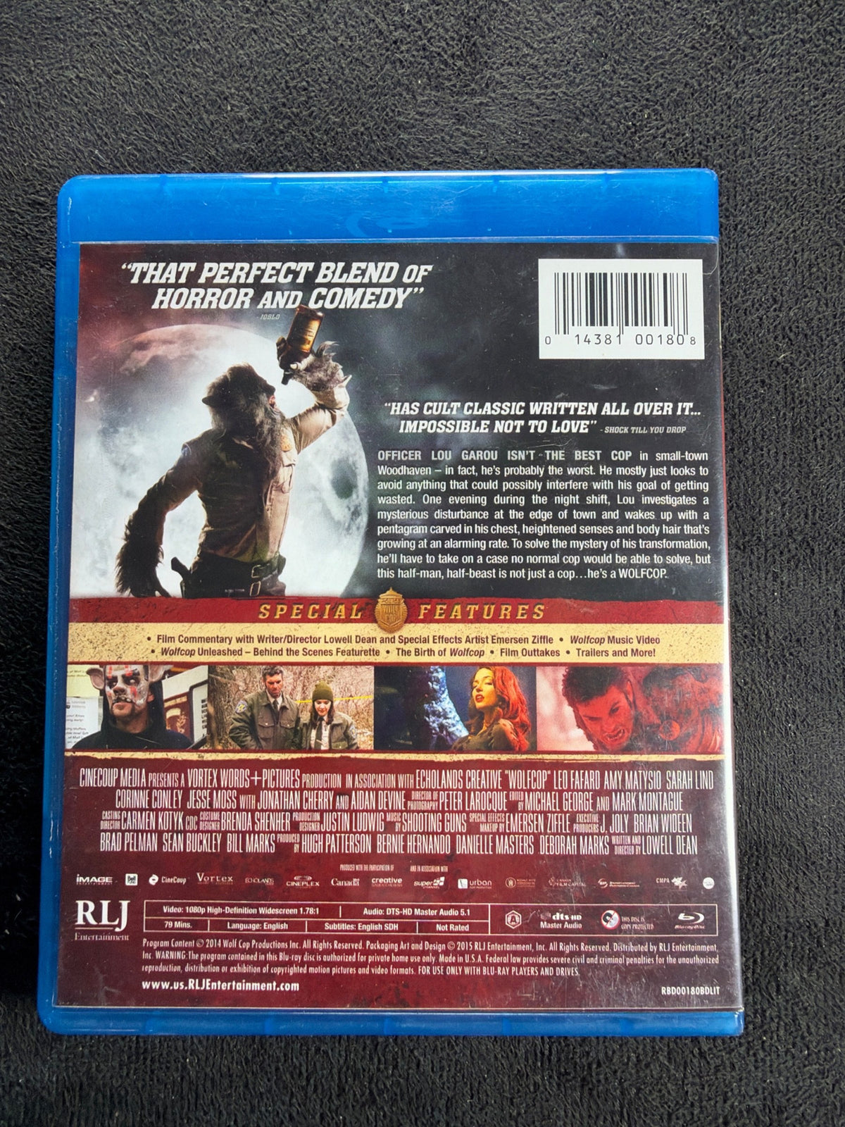 WolfCop (Blu-ray, RLJ Entertainment, 2014 Horror, Widescreen)