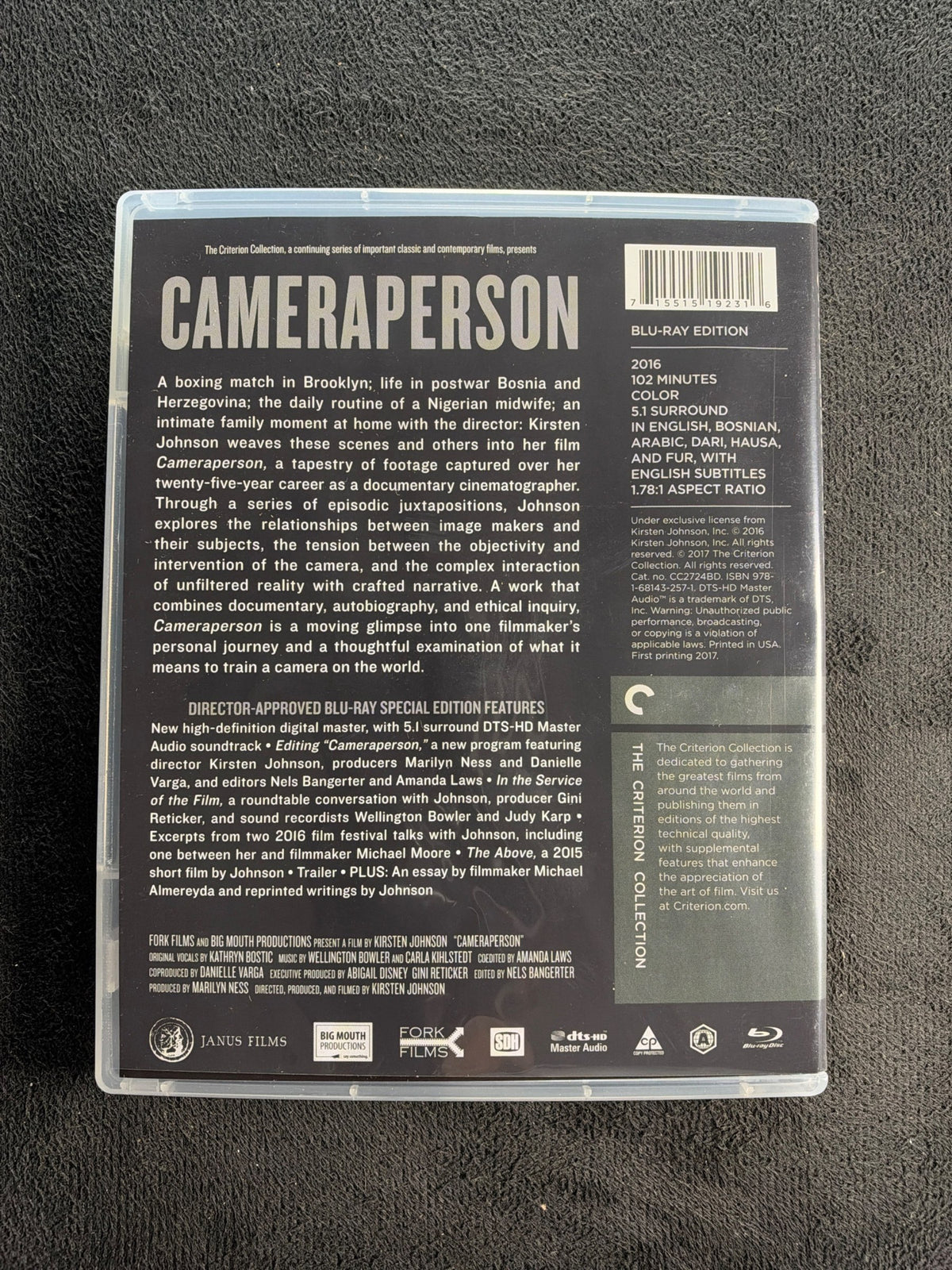 Cameraperson (Blu ray, Criterion Collection, Special Edition, 2008 Classic)