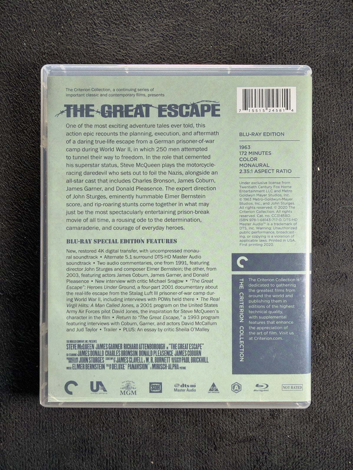 The Great Escape (Blu-ray, Criterion Collection, Special Edition, 60's Classic)