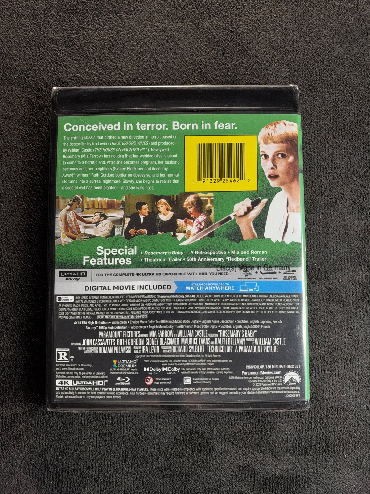 Rosemary's Baby (4K Ultra HD, Paramount Pictures, 60's Classic, NEW/Sealed)