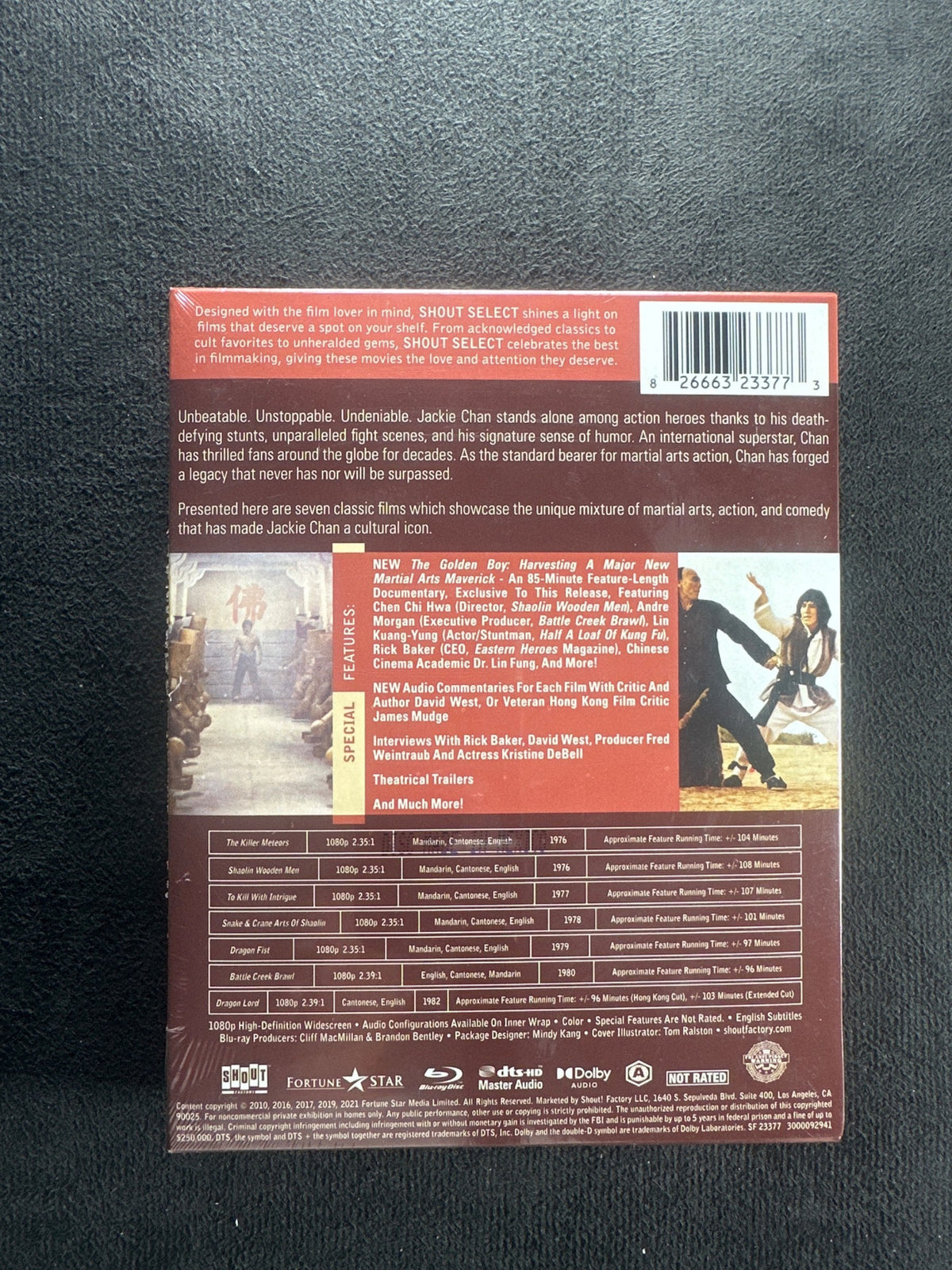 The Jackie Chan Collection Vol. 1 (1976-1982) (Blu-ray, Shout! Factory, NEW)