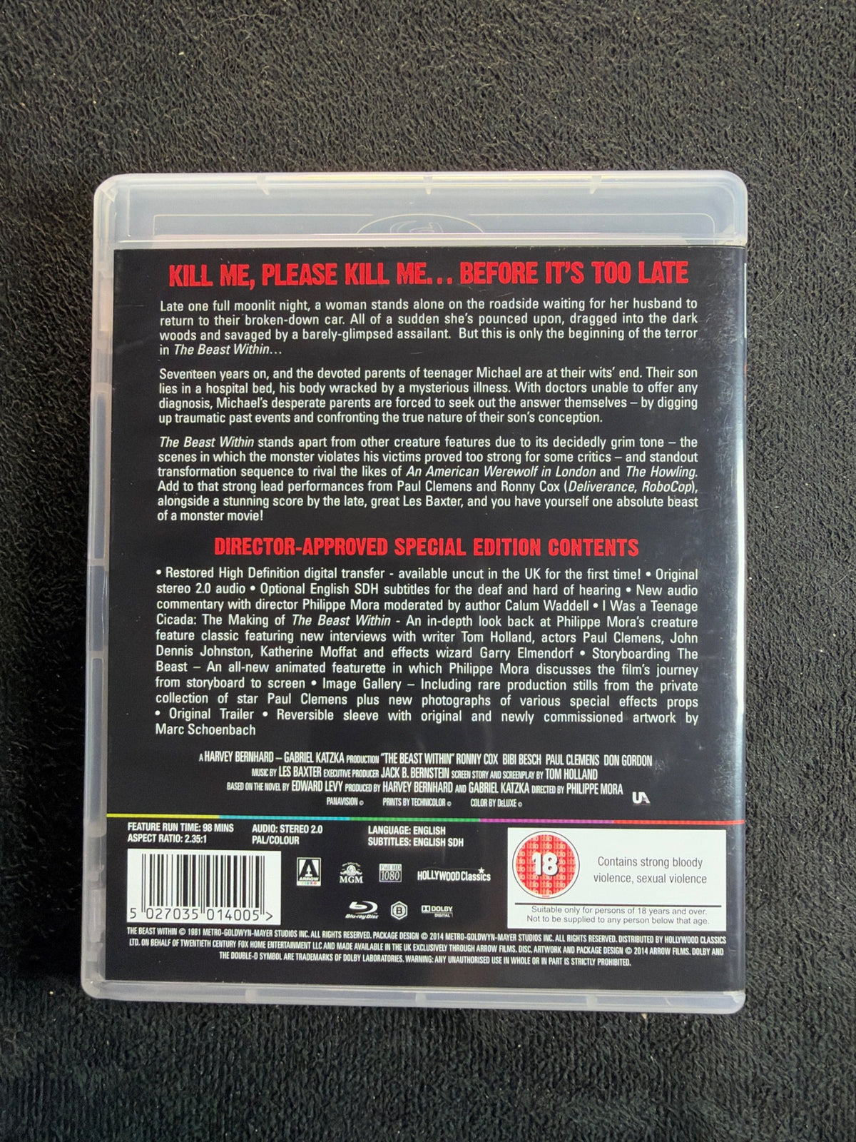 The Beast Within (Blu-ray, Arrow Video, Region B, 80's Horror Classic)
