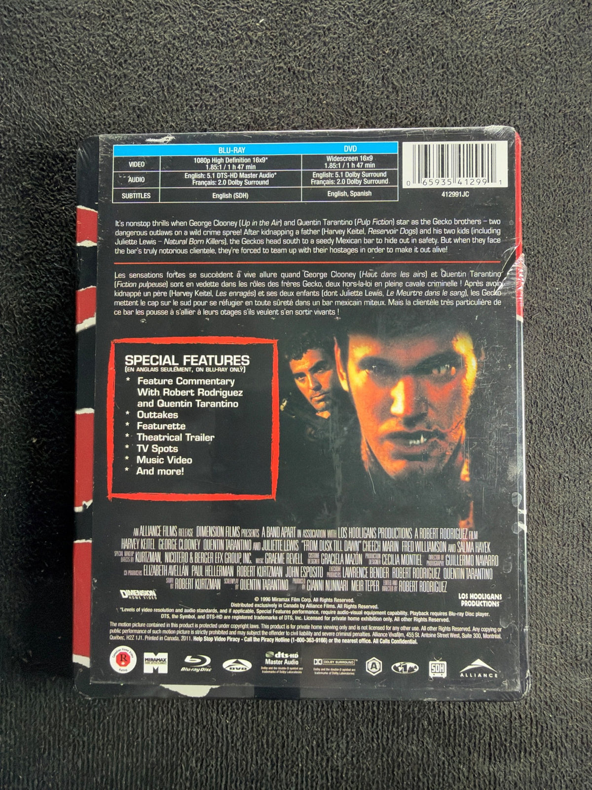 From Dusk Till Dawn (Blu-ray, Alliance, Very Rare, Steelbook, NEW/Sealed)