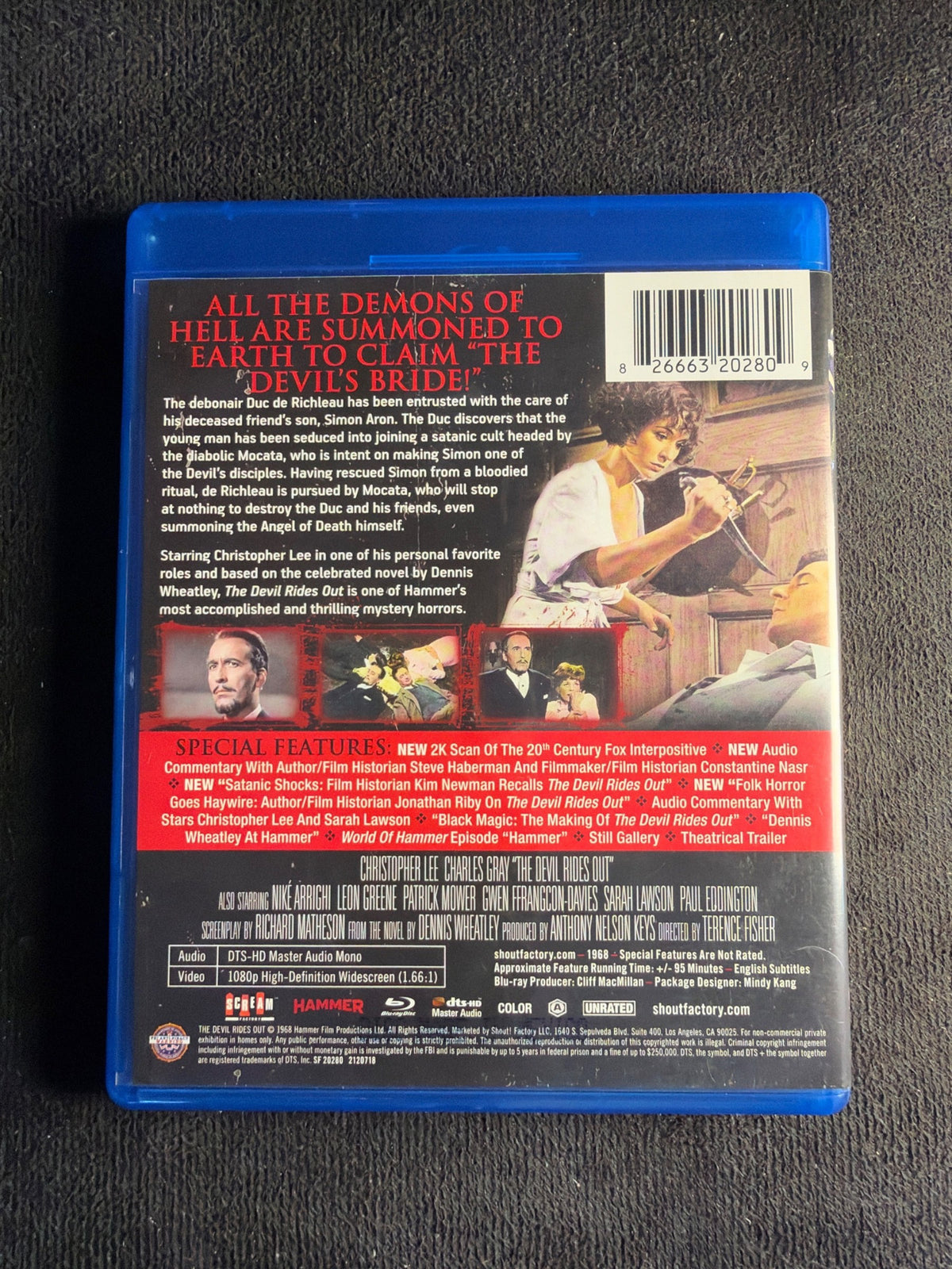 The Devil Rides Out (Blu-ray, Scream Factory, 60's Horror Classic, Widescreen)