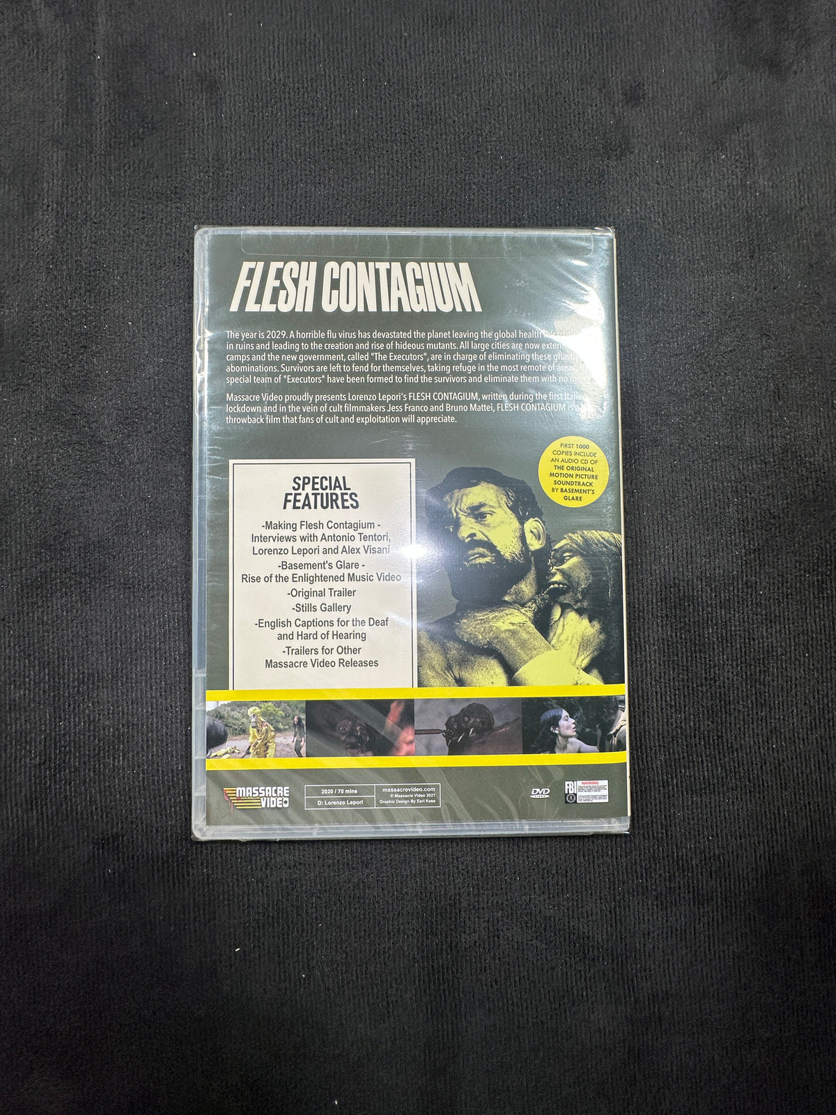 Flesh Contagium (DVD, Massacre Video, 2020 Classic Horror, NEW/Sealed)
