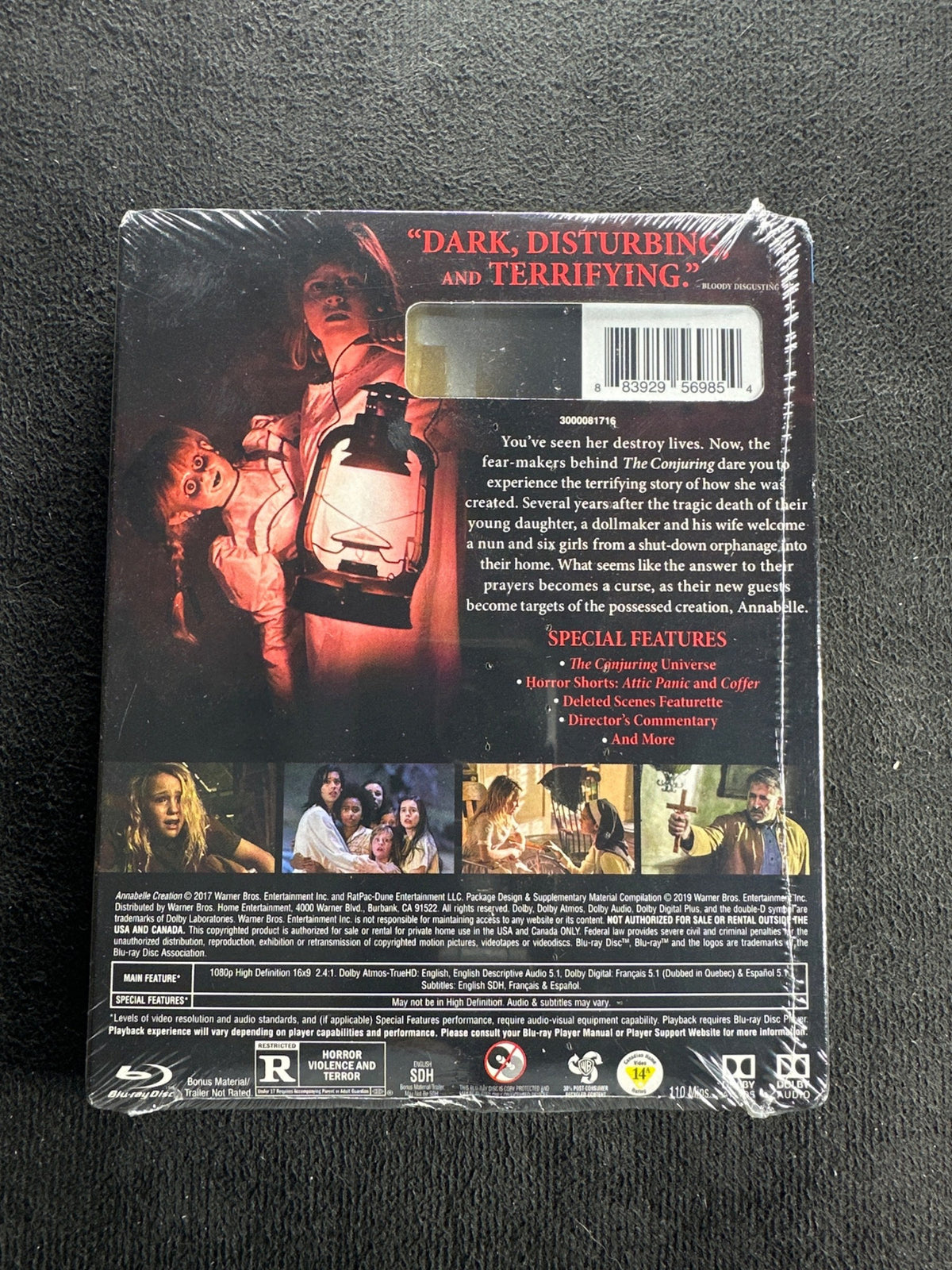 Annabelle: Creation (Blu-ray, New Line, Lenticular Slipcover, NEW/Sealed)