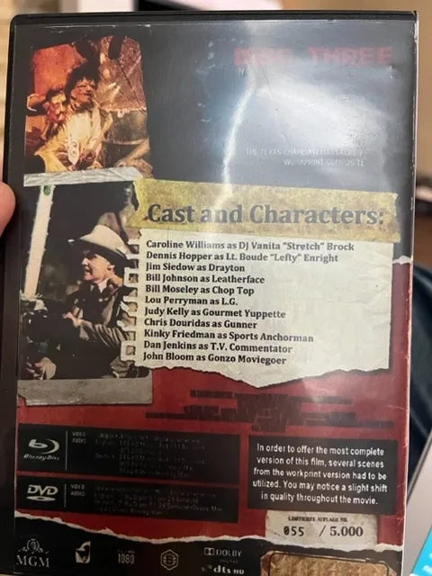The Texas Chainsaw Massacre 2 Workprint Composite DVD
