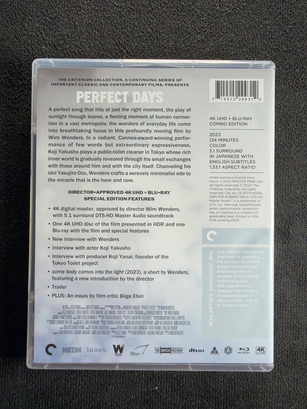 Perfect Days (4K Ultra HD, Criterion Collection, Special Edition, Widescreen)