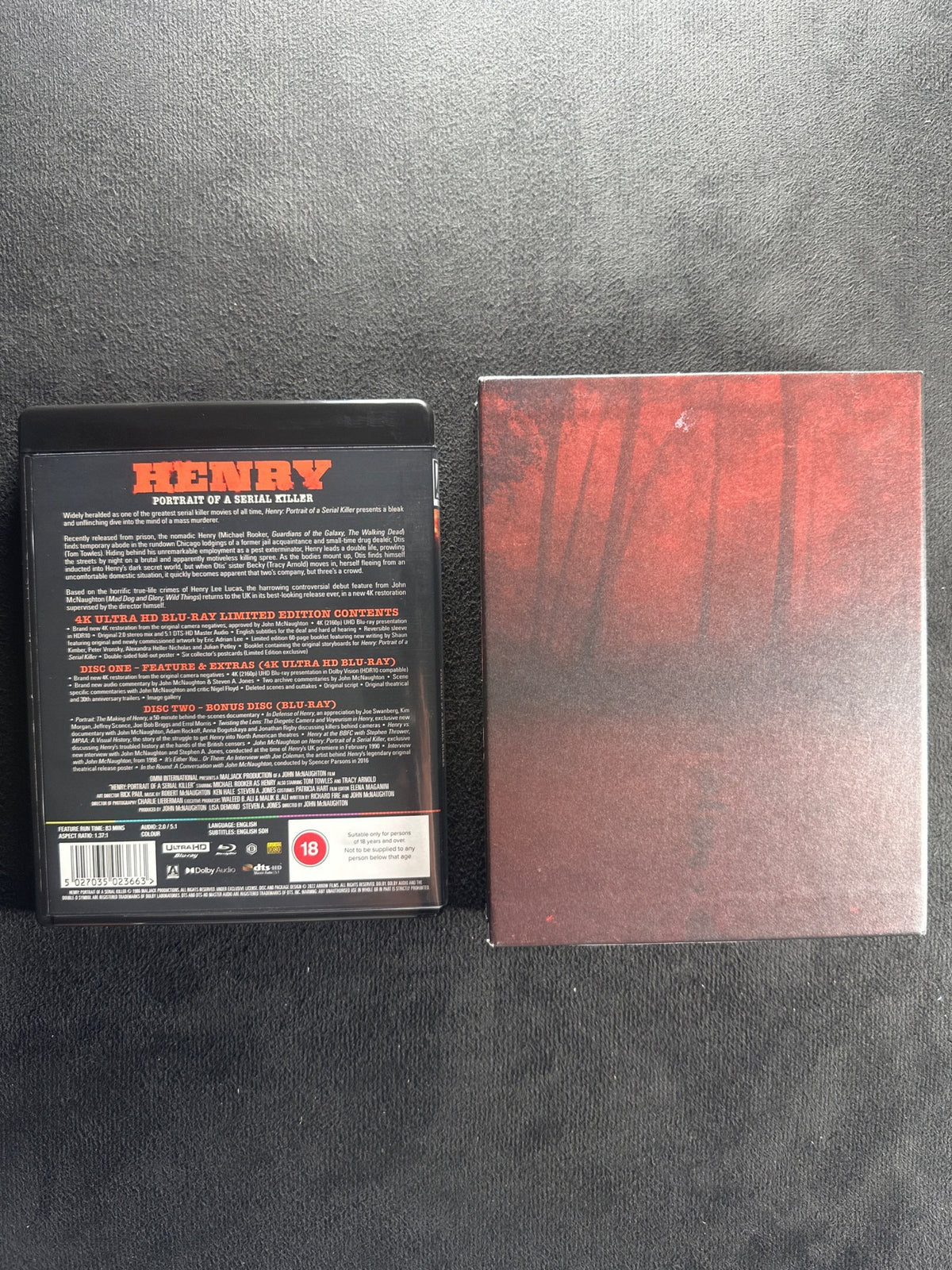 Henry: Portrait of a Serial Killer (4K UHD, Arrow Video, Slipcover)