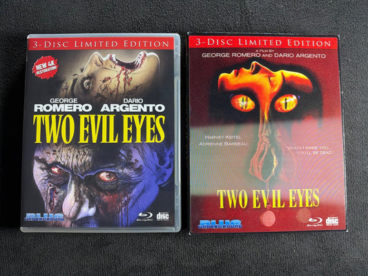 Two Evil Eyes (Blu-ray, Blue Underground, Slipcover, 3-Disc Limited Edition)
