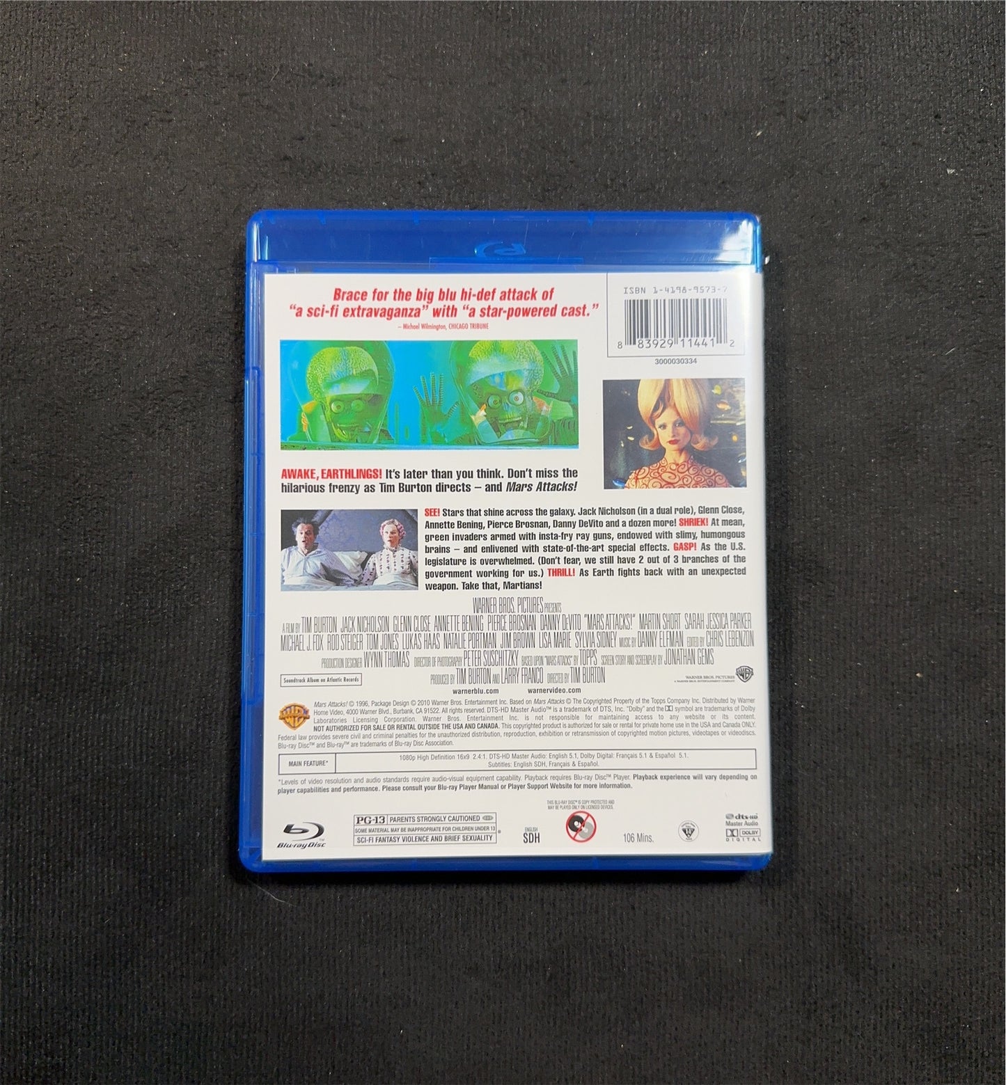 Mars Attacks! (Blu-ray, Warner, Bros, 90's Classic, Widescreen)