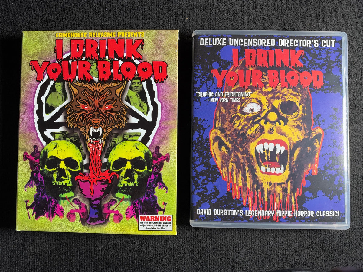 I Drink Your Blood (Blu-ray, Grindhouse Releasing, 70's Classic, Slipcover)