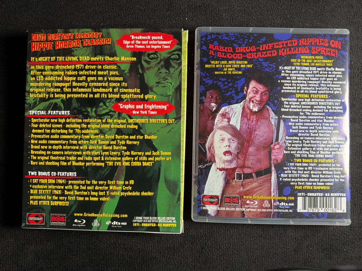 I Drink Your Blood (Blu-ray, Grindhouse Releasing, 70's Classic, Slipcover)