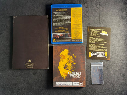 Combat Shock (Blu-ray, Severin Films, Signed Slipcover, Book & Film Cell, Rare)