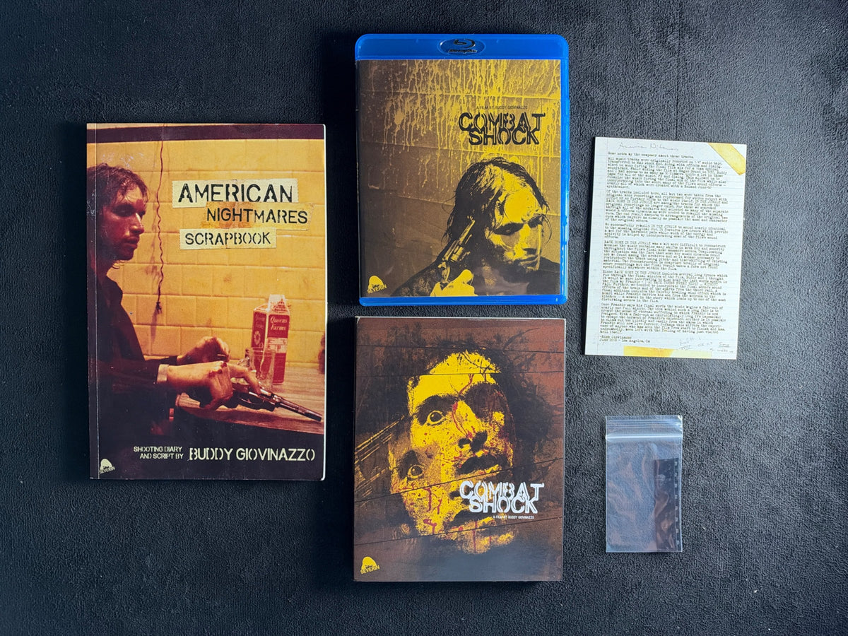 Combat Shock (Blu-ray, Severin Films, Signed Slipcover, Book & Film Cell, Rare)