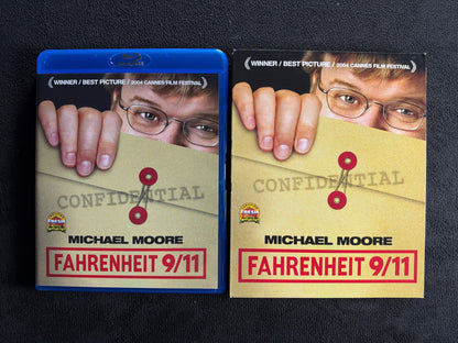 Fahrenheit 9/11 (Blu-ray, MVD Visual, Slipcover, 2004 Classic, Widescreen)