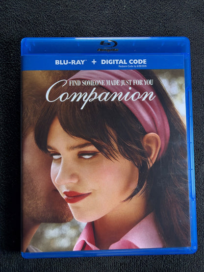 Companion (Blu-ray, Warner Bros, 2025 Horror, Widescreen, No Digital)