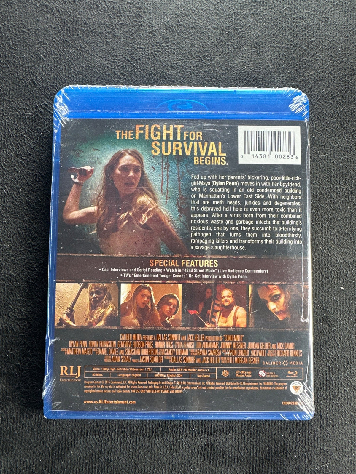 Condemned (Blu-ray, RLJ Entertainment, Widescreen, NEW/Sealed)