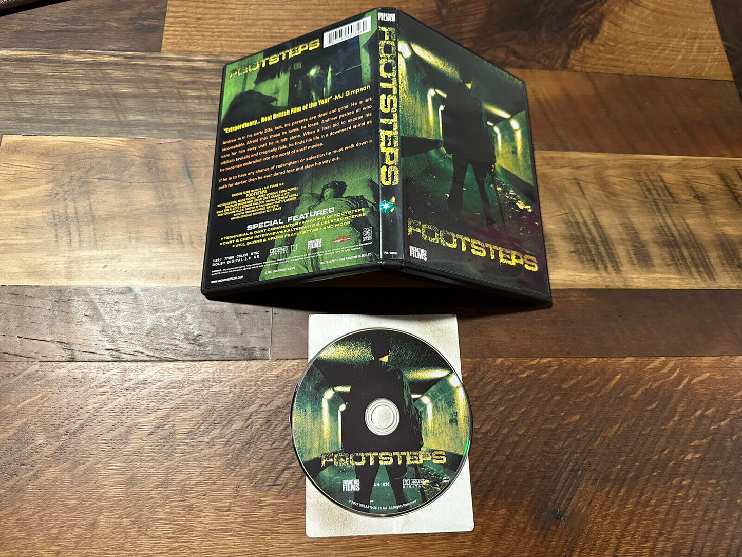 Footstep DVD*Unearthed Films*Obscure Horror*Widescreen*