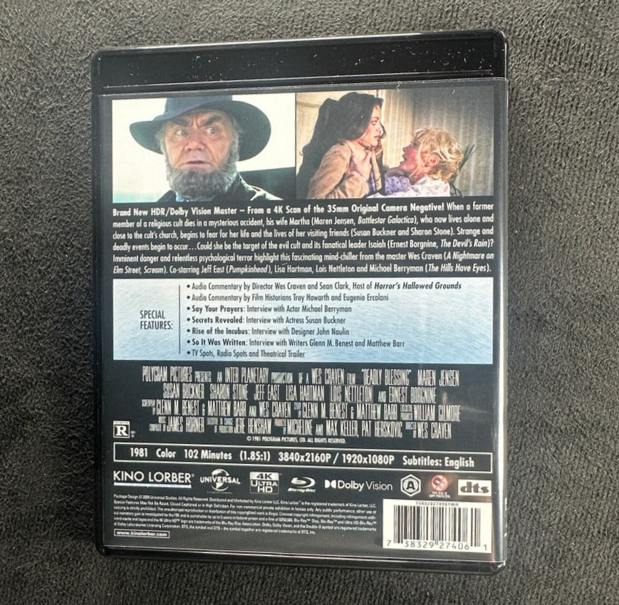 Deadly Blessing (4K UHD, Kino Lorber, 80's Classic, Slipcover)