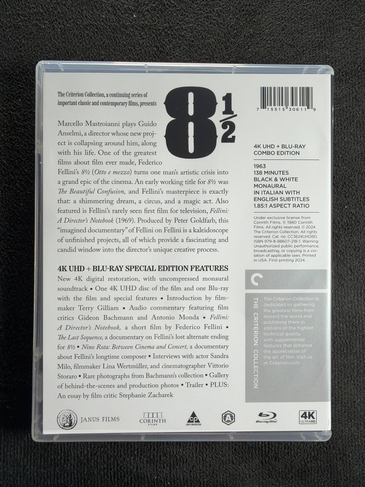 8½  (4K Ultra HD, Criterion Collection, Special Edition, 60's Classic)