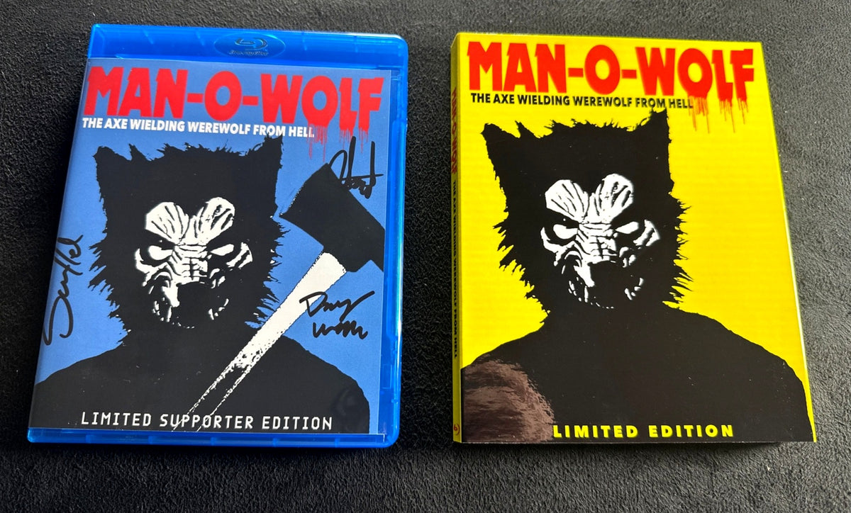 Man-O-Wolf: The Axe Wielding Werewolf from Hell (Blu-ray, Slip, Signed X3)