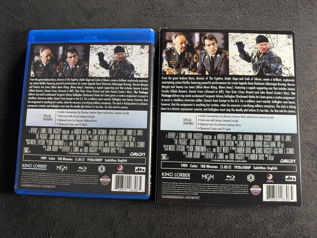 The Package (Blu-ray, Kino Lorber, Rare Slipcover, 80's Classic, Widescreen)
