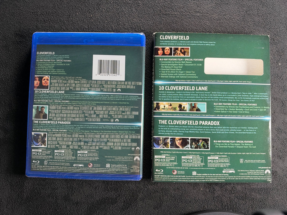 The Cloverfield 3-Movie Collection (Blu-ray, Paramount Pictures, Slipcover, NEW)