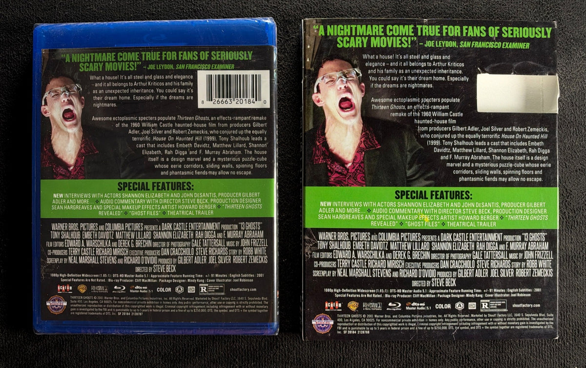 Thir13en Ghosts (Blu-ray, Scream Factory, Slipcover, NEW/Sealed)