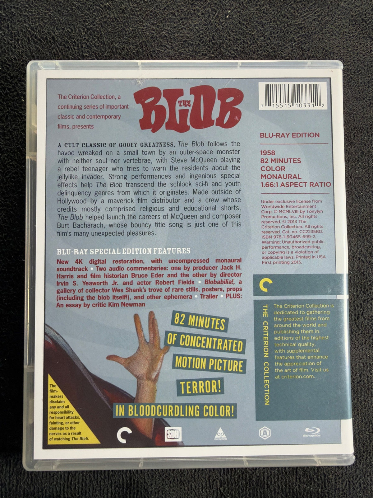 The Blob (Blu-ray, Criterion Collection, Special Edition, 50's Classic)