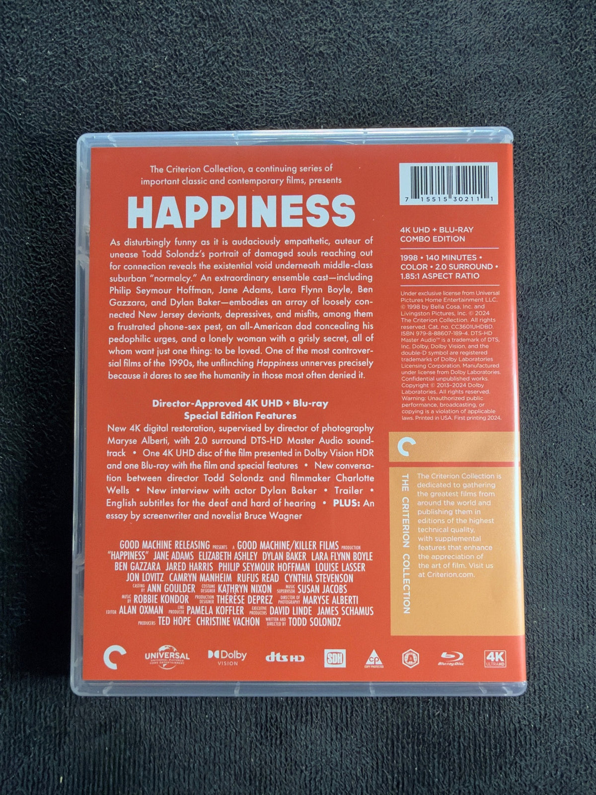 Happiness (4K Ultra HD, Criterion Collection, 90's Classic, Special Edition)