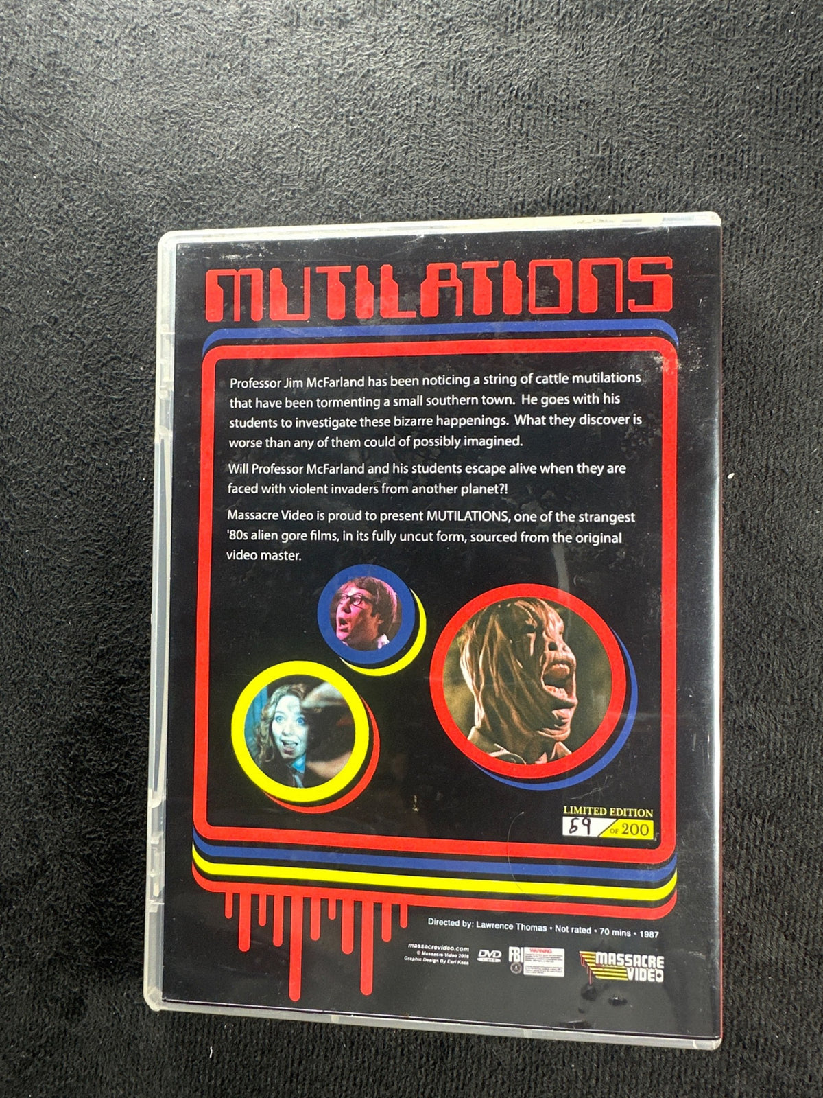 Mutilations (DVD, Massacre Video, Limited Edition, ONLY 200 Made)