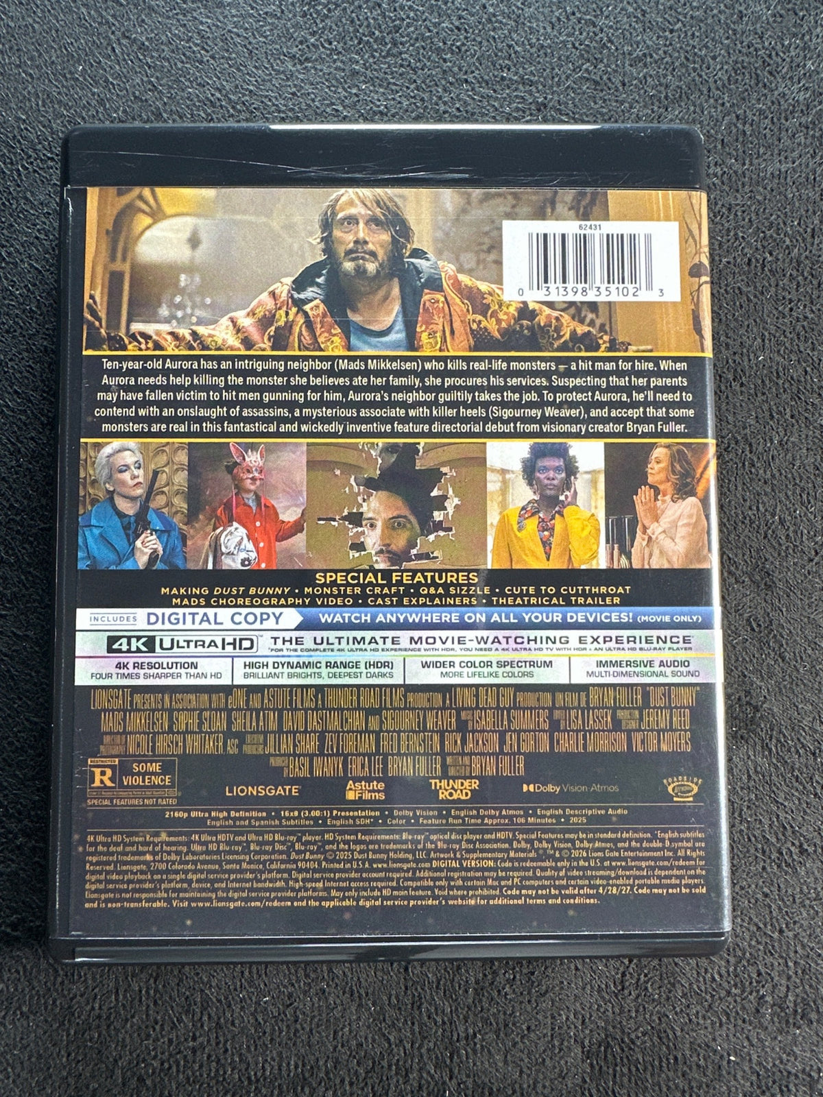 Dust Bunny (4K UHD, Lionsgate Films, Widescreen, No Digital)