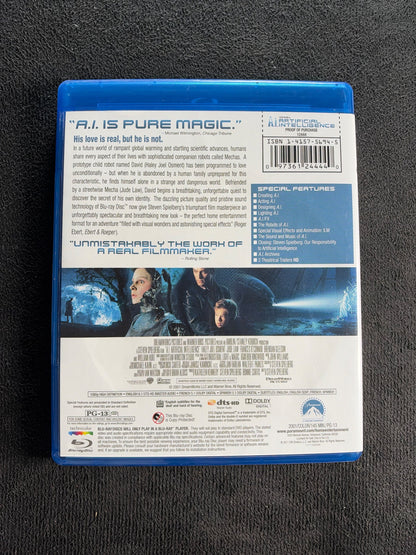 A.I. Artificial Intelligence (Blu-ray, Paramount Pictures, 2001 Classic)