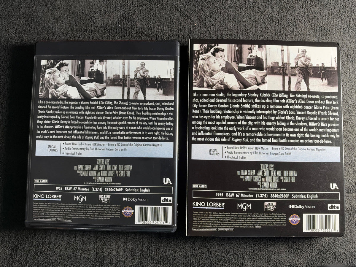 Killer's Kiss (4K UHD, Kino Lorber, Slipcover, 50's Classic, Widescreen)