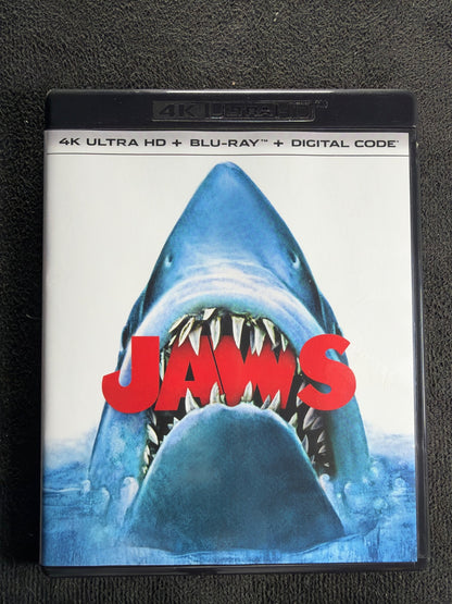Jaws (4K Ultra HD, Universal Studios, 70's Shark Horror, No Digital)