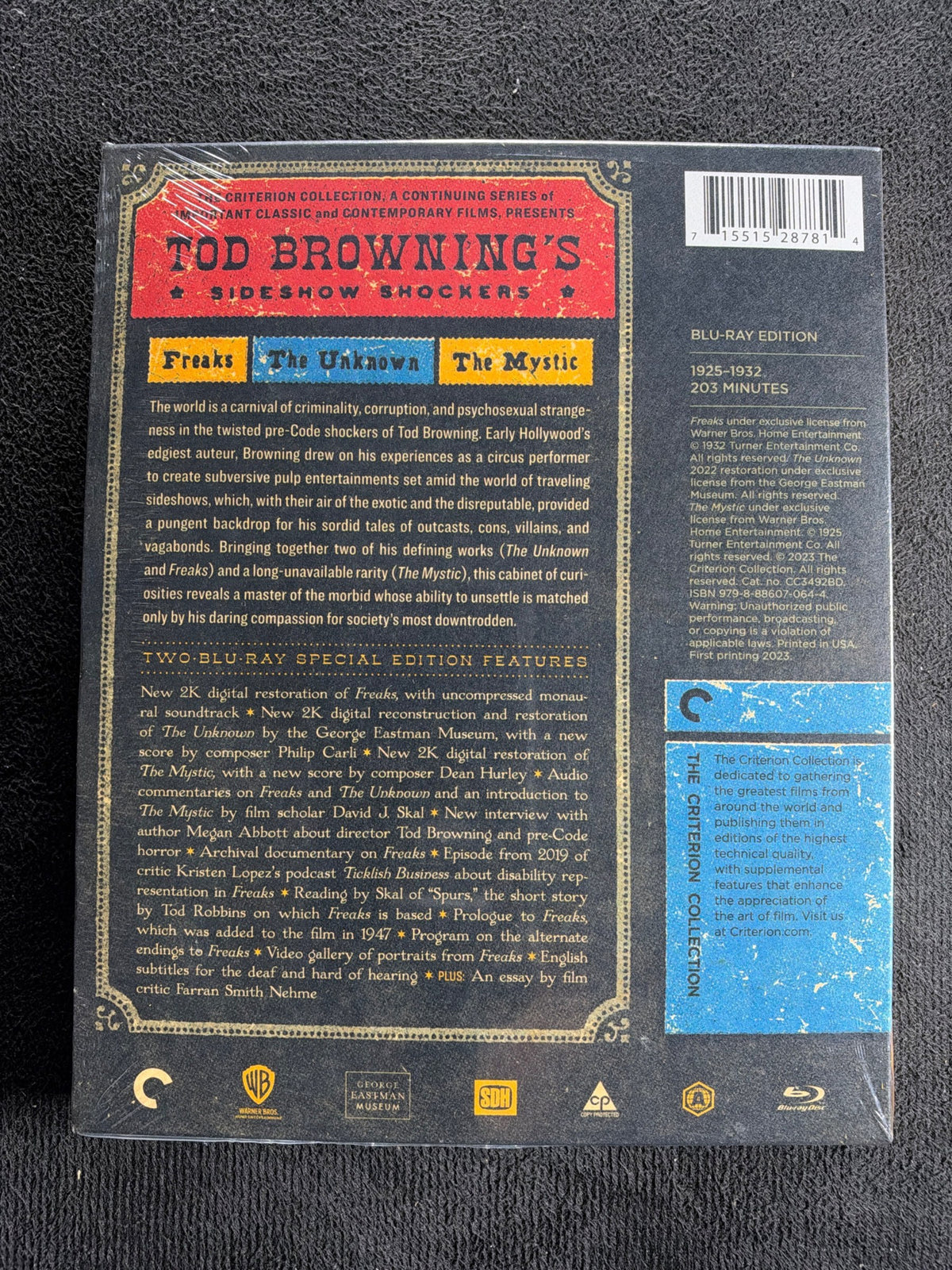 Tod Browning's Sideshow Shockers (Freaks / The Unknown / The Mystic) (Blu-ray)