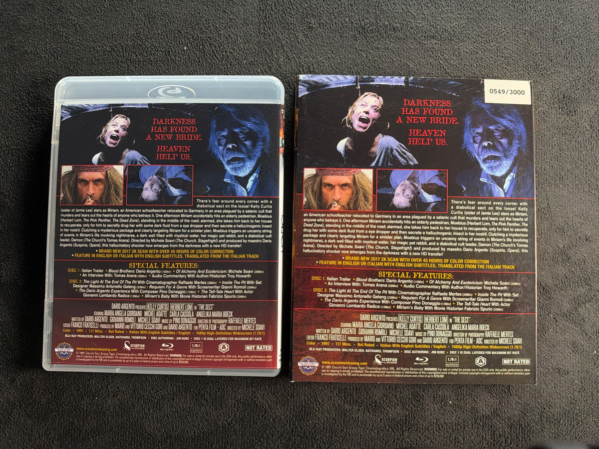 The Sect (Blu-ray, Scorpion Releasing, Slipcover, Dario Argento)