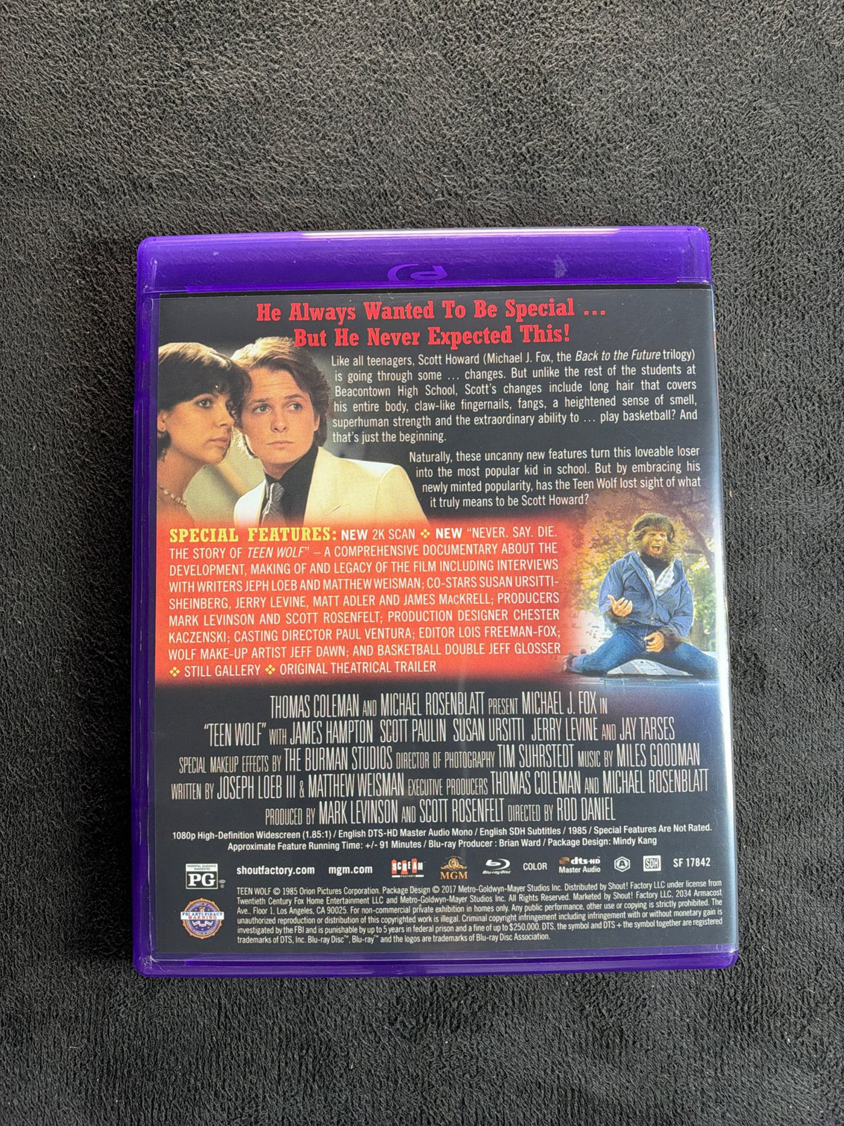 Teen Wolf (Blu-ray, Collector's Edition, Scream Factory, 80's Classic)