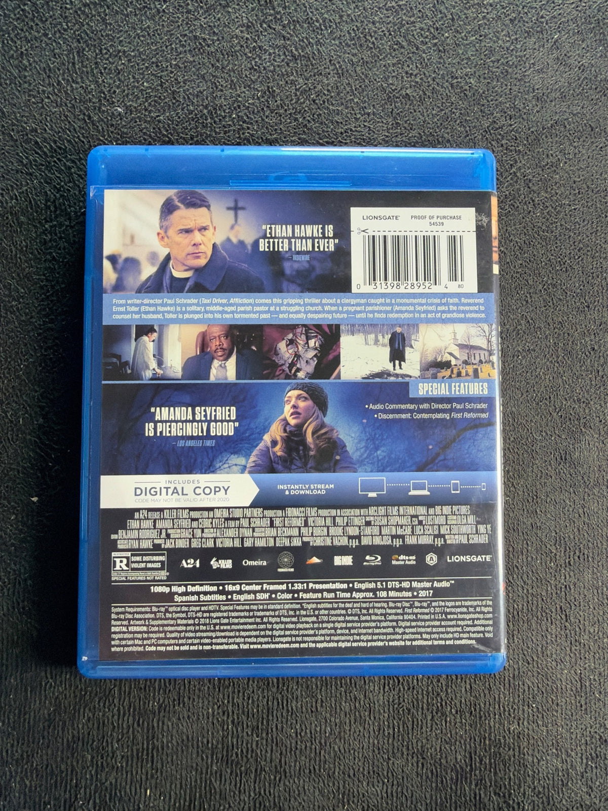 First Reformed (Blu-ray, Lionsgate Films, 2018 Classic, Widescreen)