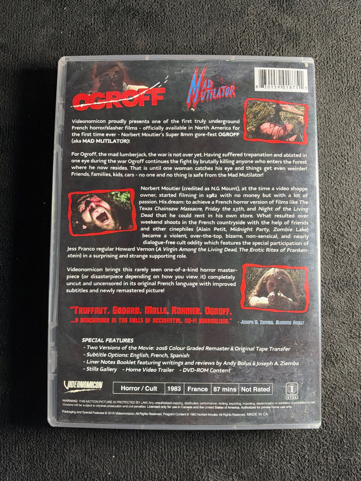 Ogroff (DVD, Videonomicon, 80's Obscure Horror, Rare)