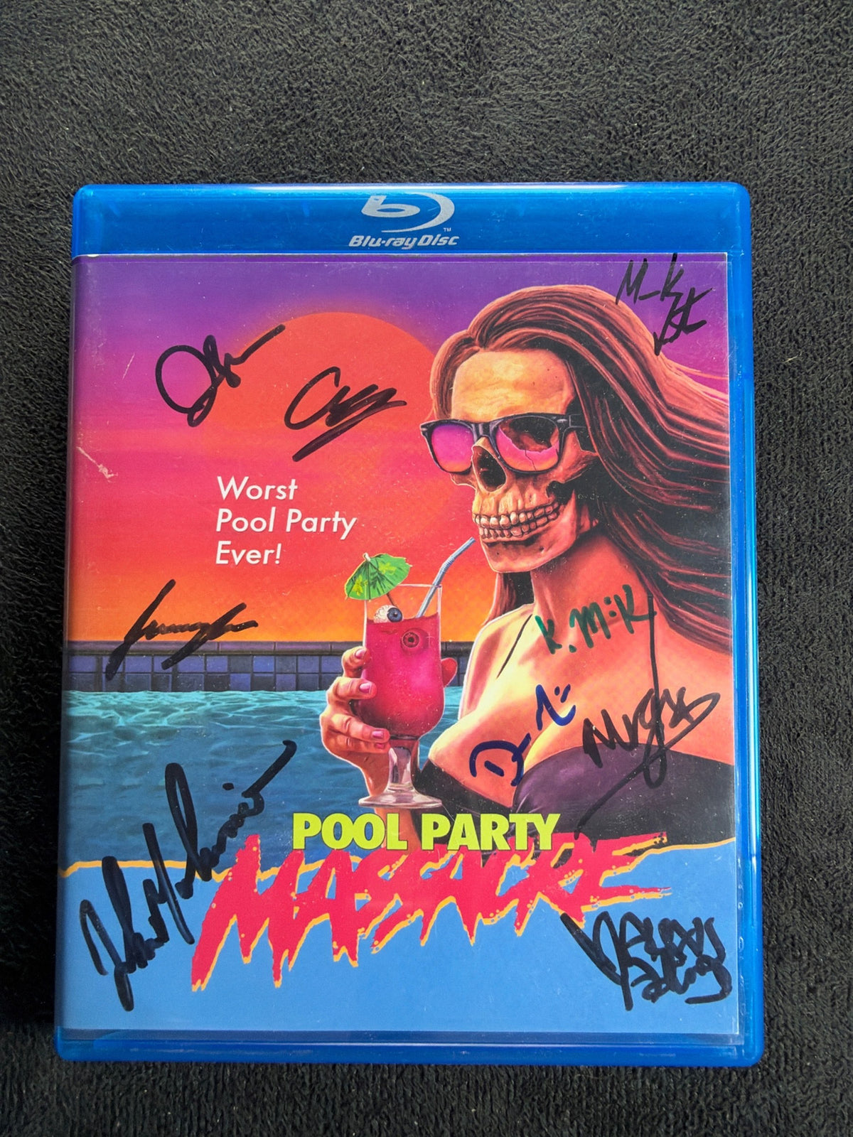 Pool Party Massacre (Blu-ray, Floating Eye Films, Rare Signed X8)