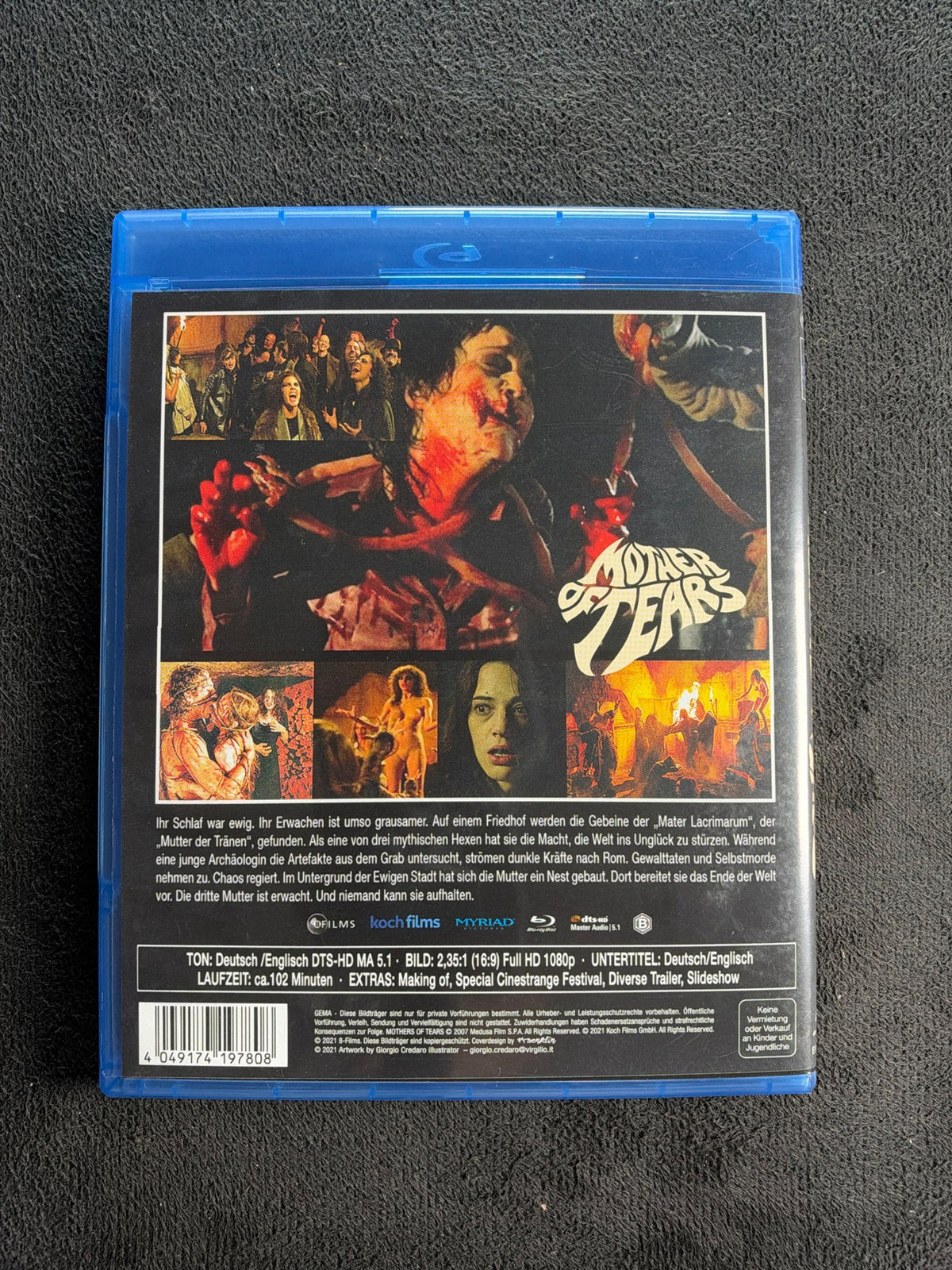 Mother of Tears (Blu-ray, 8-Films, Dario Argento 2007 Classic, Region B, Rare)