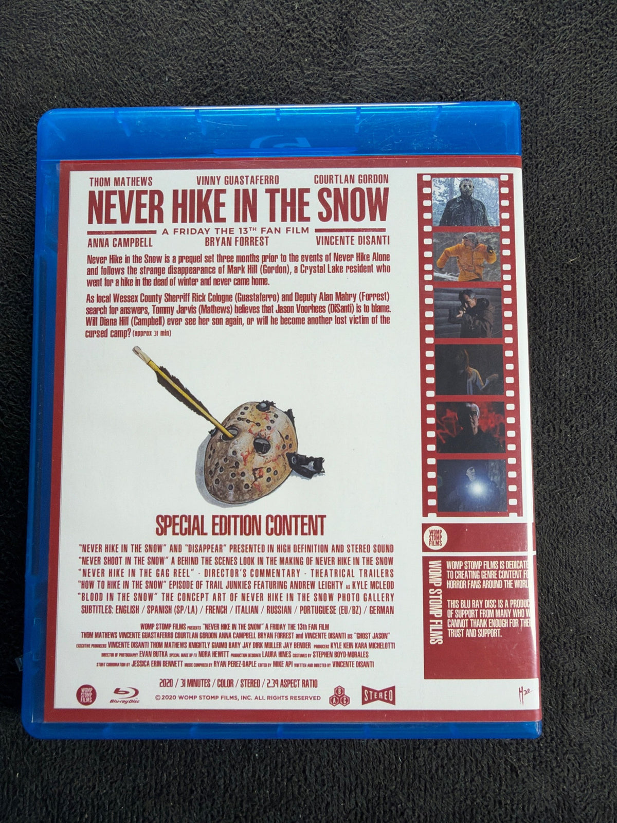 Never Hike in the Snow (Blu-ray, Womp Stomp Films, Friday the 13th Fan Film)